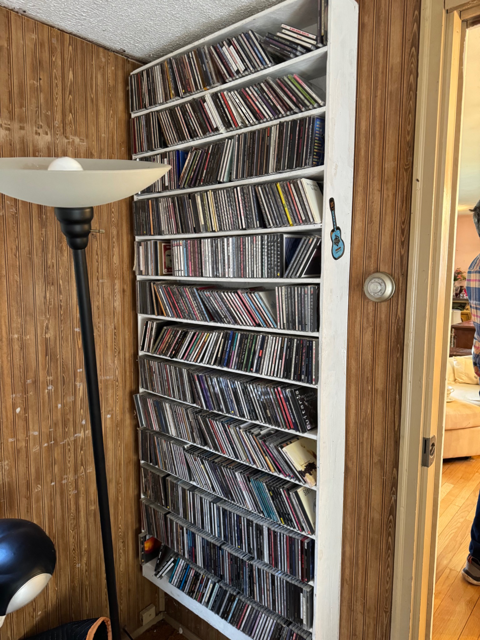 A second shelf filled with WRKN CDs